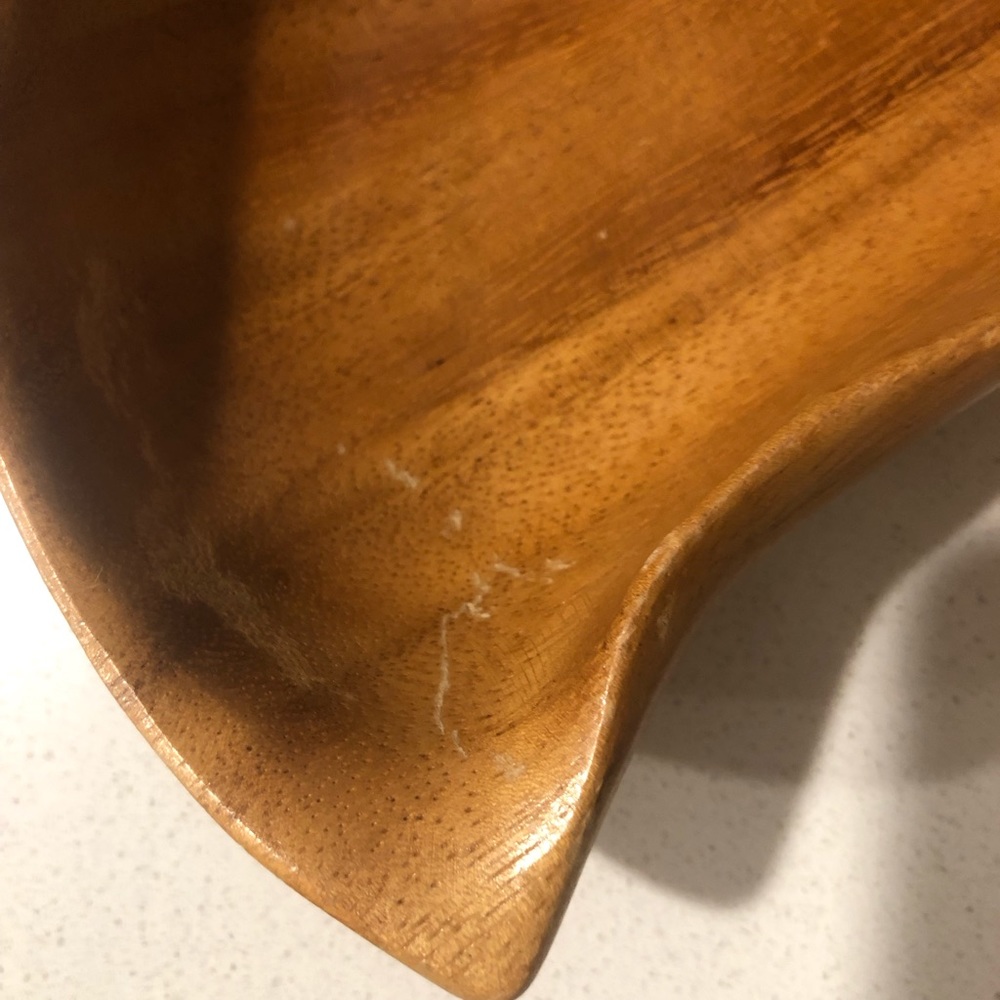 Vintage 60's mango wood serving tray.